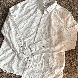 Ted Baker White Patterned Men's Shirt